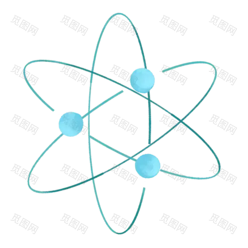 手绘-初高中课程辅导贴纸-分子结构