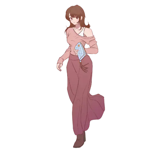 【PNG素材网-png.mixinnet.cn】高质量人物插画-少女漫画-美少女