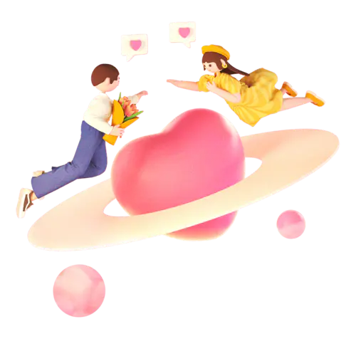 3D情侣元素贴纸
