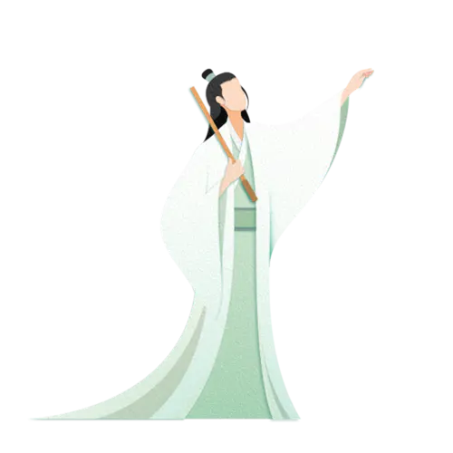 【PNG素材网-png.mixinnet.cn】七夕节中国风插画贴纸-许仙