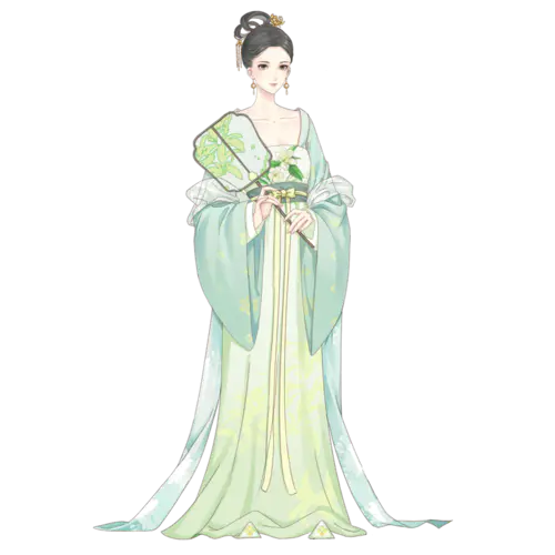 中国风-人物插画-古风女生
