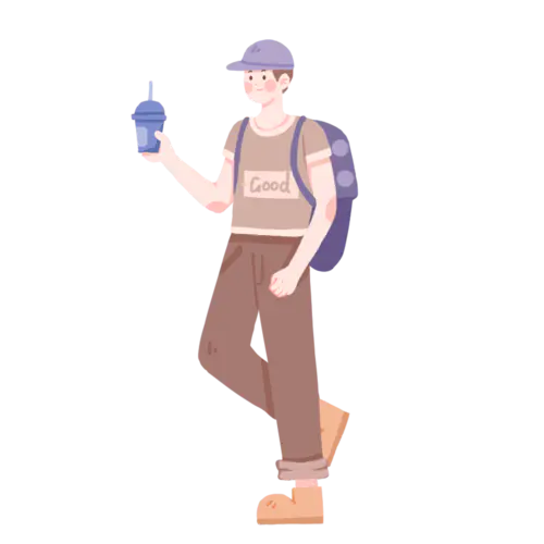旅游元素旅游人物插画7