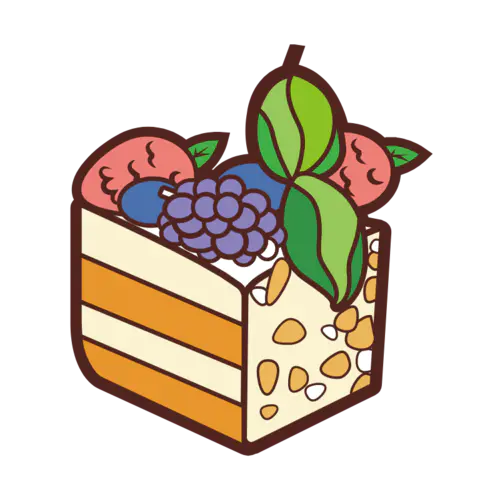 【PNG素材网-png.mixinnet.cn】手绘-美食元素-蛋糕