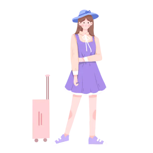 旅游元素旅游人物插画3