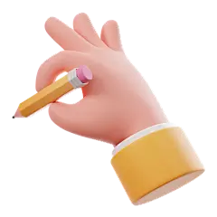 Holding a pencil