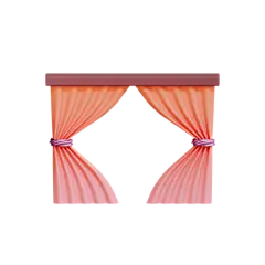 Curtain 3D Illustration