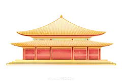 【PNG素材网-png.mixinnet.cn】国潮建筑插画PNG