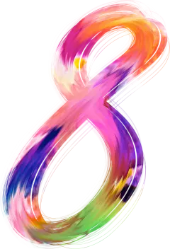 【PNG素材网-png.mixinnet.cn】数字8 透明png @两秒视觉