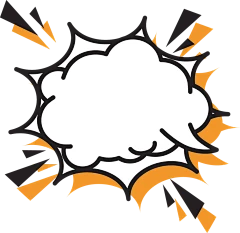 【PNG素材网-png.mixinnet.cn】对话气泡 插画 爆炸 png