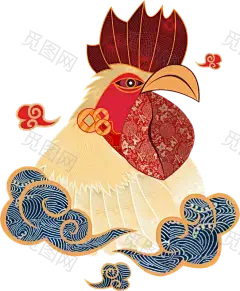 新年快乐#鸡年#生肖#节日#中国风#鸡#和风#新年#素材#原创#png#