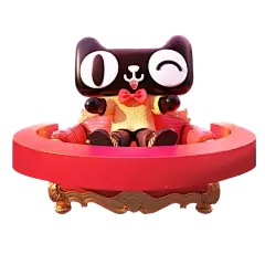 【觅图网-pic.51mitu.com】2020年天猫会场Q版卡通天猫形象3D PNG免抠图
