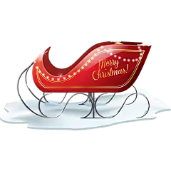 【PNG素材网-png.mixinnet.cn】santa sleigh icon iconpng.com