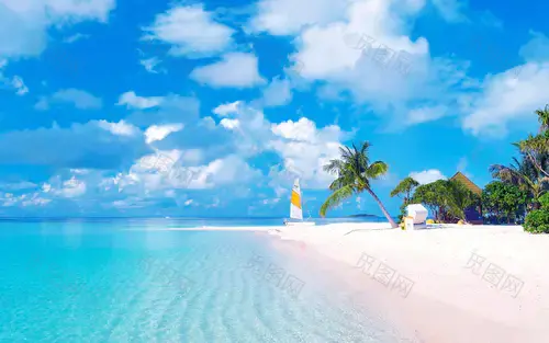 Tropical_Island_Beach_Palm_Exotic_Vacation_1920x1200海边风景