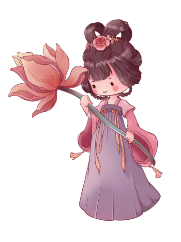 【PNG素材网-png.mixinnet.cn】荷花单个人物素材