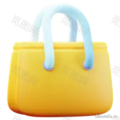 包手提包商店插图商店3D图标 bag tote shop illustration store icon