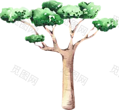 稀有热带动植物剪贴图插画素材Savanna animal &amp; Tropical clipart