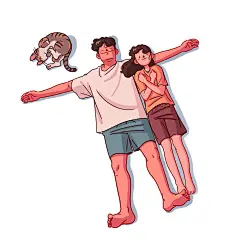 【PNG素材网-png.mixinnet.cn】猫 平躺 翻滚3