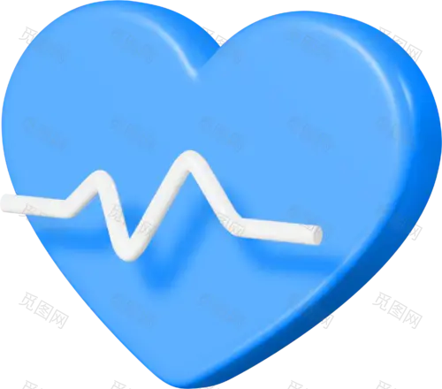 heart rate - 40个医疗药品3D图标合集 Pharma 3d icons(Blue and Clay)