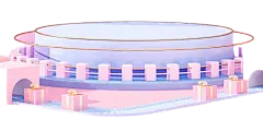 【PNG素材网-png.mixinnet.cn】紫色3D立体台面舞台展台圆台png (1)