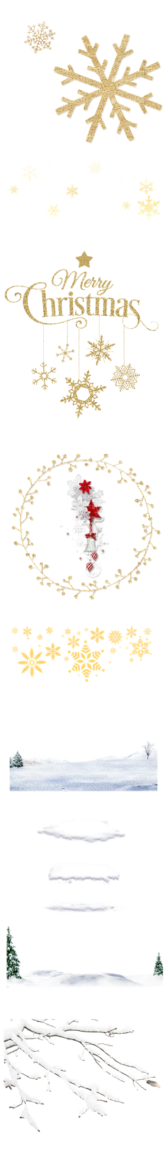 【PNG素材网-png.mixinnet.cn】圣诞雪花、雪地