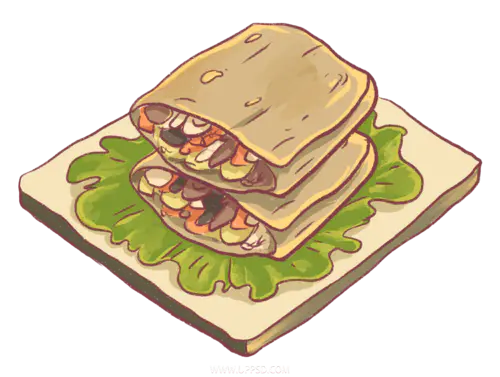 【PNG素材网-png.mixinnet.cn】美食插画PNG图片未命名画板