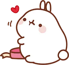 【PNG素材网-png.mixinnet.cn】可爱胖兔子贴纸