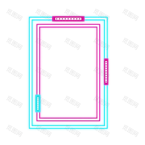 霓虹灯光发光霓虹灯效果招牌边框装饰PNG免抠图片PS后期合成素材
霓虹灯效果