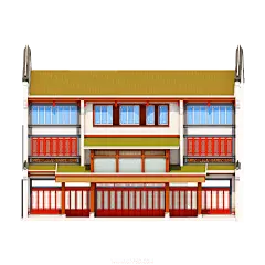 古风建筑插画PNG