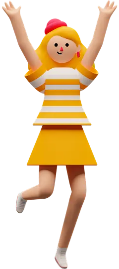 【PNG素材网-png.mixinnet.cn】3D卡通美女插画 PNG免抠图