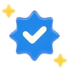 【PNG素材网-png.mixinnet.cn】Blue Tick  3D Icon