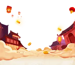 【PNG素材网-png.mixinnet.cn】古风建筑插画PNG