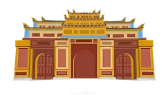 【PNG素材网-png.mixinnet.cn】国潮建筑插画PNG