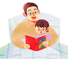 【PNG素材网-png.mixinnet.cn】亲子阅读