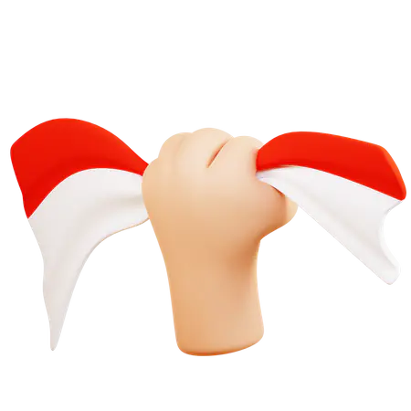 【PNG素材网-png.mixinnet.cn】手抓印尼国旗