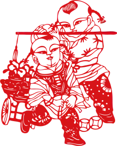 【PNG素材网-png.mixinnet.cn】中国古典传统元素 剪纸 窗花 png