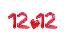 【PNG素材网-png.mixinnet.cn】气球字体双十二