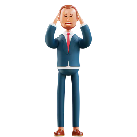【PNG素材网-png.mixinnet.cn】困惑的商人
