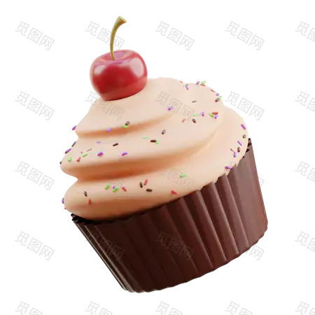 Cupcake 3D Illustration