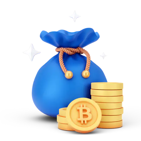 Bitcoin Sack 3D Icon