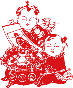 【PNG素材网-png.mixinnet.cn】中国古典传统元素 剪纸 窗花 png