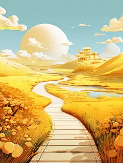 【PNG素材网-png.mixinnet.cn】秋季卡通c4d背景 (5)