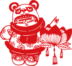 【PNG素材网-png.mixinnet.cn】中国古典传统元素 剪纸 窗花 png