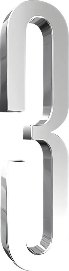 【PNG素材网-png.mixinnet.cn】A金属数字3