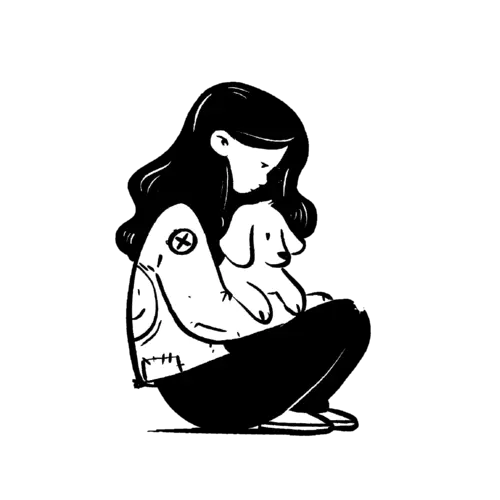 【PNG素材网-png.mixinnet.cn】puppy简洁绘画黑白png元素