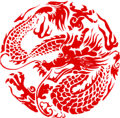 【PNG素材网-png.mixinnet.cn】中国传统元素 中国龙  中国红 透明背景 免扣素材 png
