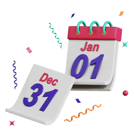 【PNG素材网-png.mixinnet.cn】新年日历更改