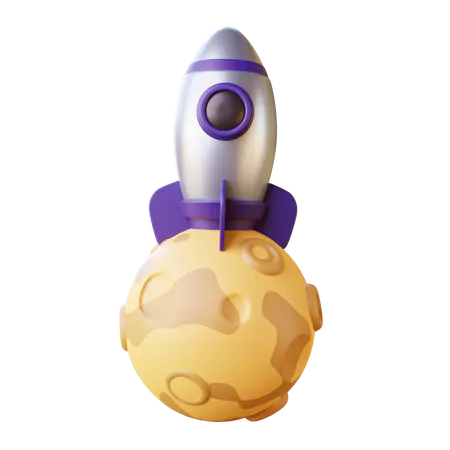 【PNG素材网-png.mixinnet.cn】登月 3d 插图