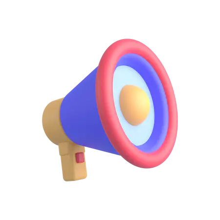 Megaphone 3D Illustration