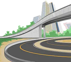 【PNG素材网-png.mixinnet.cn】城市公路免抠透明素材png图片 (4)