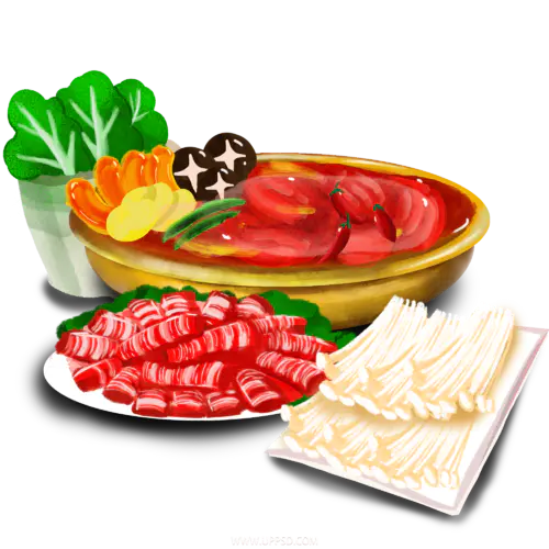 【PNG素材网-png.mixinnet.cn】美食插画PNG图片未命名画板